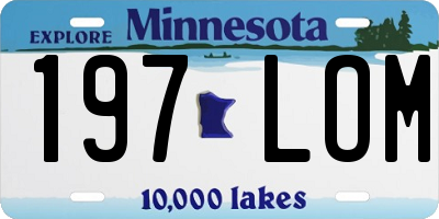 MN license plate 197LOM