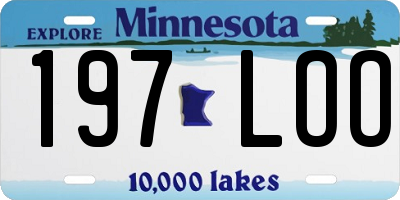 MN license plate 197LOO