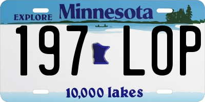 MN license plate 197LOP