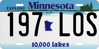 MN license plate 197LOS