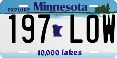 MN license plate 197LOW