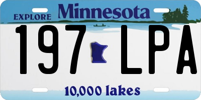 MN license plate 197LPA