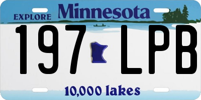 MN license plate 197LPB