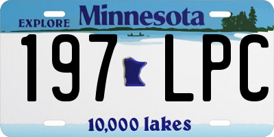 MN license plate 197LPC