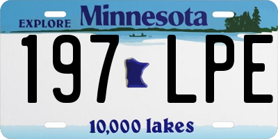 MN license plate 197LPE