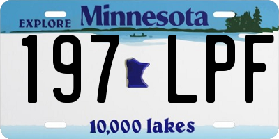 MN license plate 197LPF