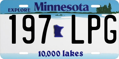 MN license plate 197LPG