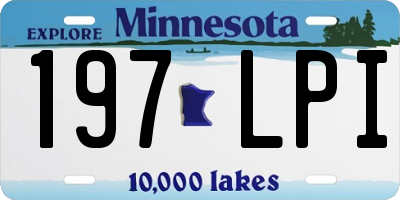 MN license plate 197LPI