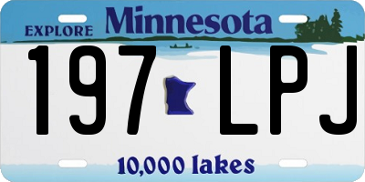 MN license plate 197LPJ