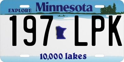 MN license plate 197LPK