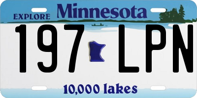 MN license plate 197LPN
