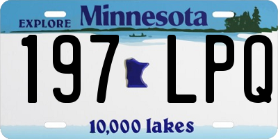 MN license plate 197LPQ