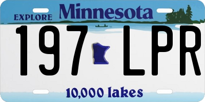 MN license plate 197LPR