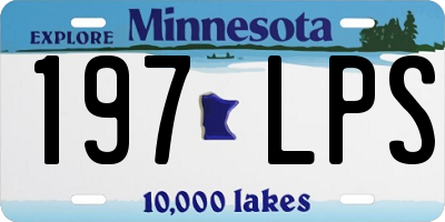 MN license plate 197LPS