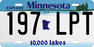 MN license plate 197LPT