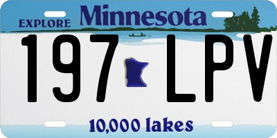 MN license plate 197LPV