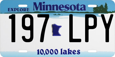 MN license plate 197LPY