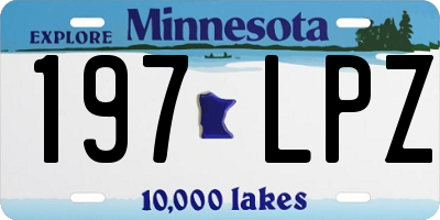 MN license plate 197LPZ