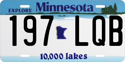 MN license plate 197LQB