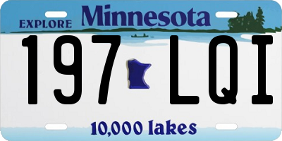 MN license plate 197LQI