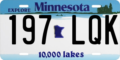 MN license plate 197LQK