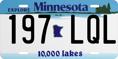 MN license plate 197LQL
