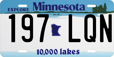 MN license plate 197LQN