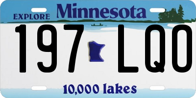 MN license plate 197LQO