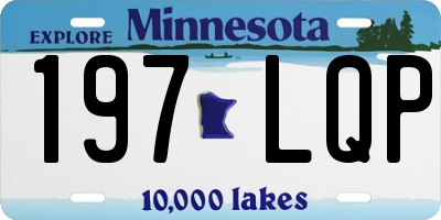 MN license plate 197LQP