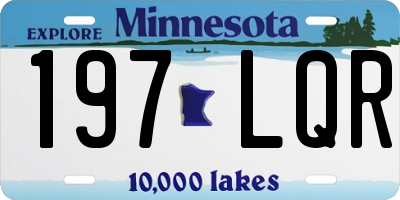MN license plate 197LQR