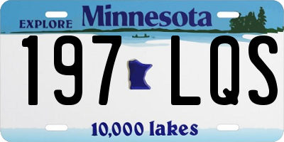 MN license plate 197LQS