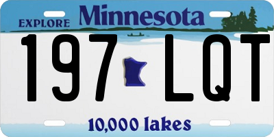 MN license plate 197LQT