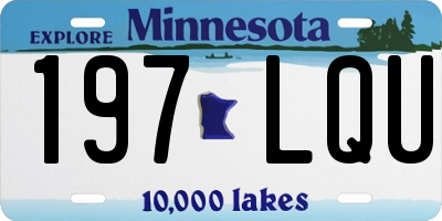 MN license plate 197LQU