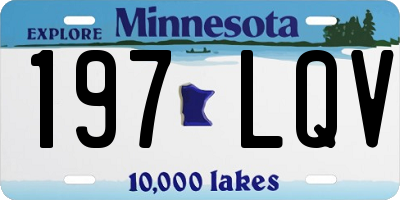 MN license plate 197LQV