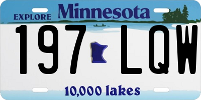 MN license plate 197LQW