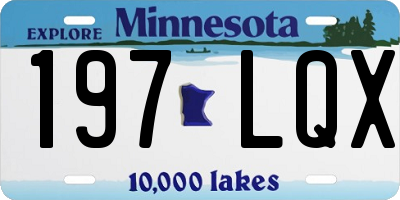 MN license plate 197LQX