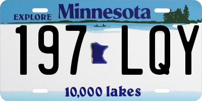 MN license plate 197LQY