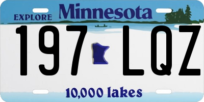 MN license plate 197LQZ