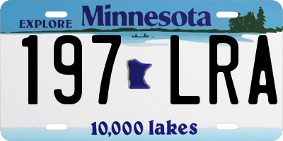 MN license plate 197LRA