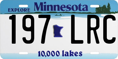 MN license plate 197LRC