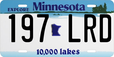MN license plate 197LRD