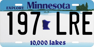MN license plate 197LRE