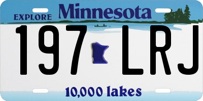 MN license plate 197LRJ