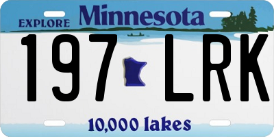 MN license plate 197LRK