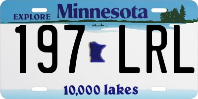 MN license plate 197LRL
