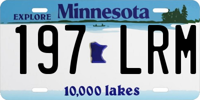 MN license plate 197LRM