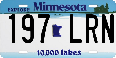 MN license plate 197LRN