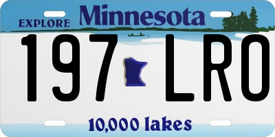 MN license plate 197LRO