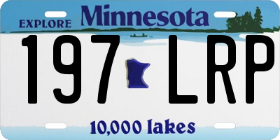 MN license plate 197LRP