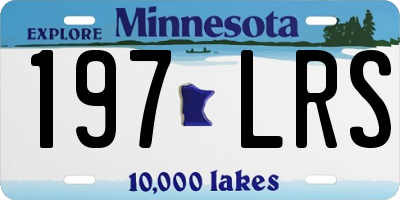 MN license plate 197LRS